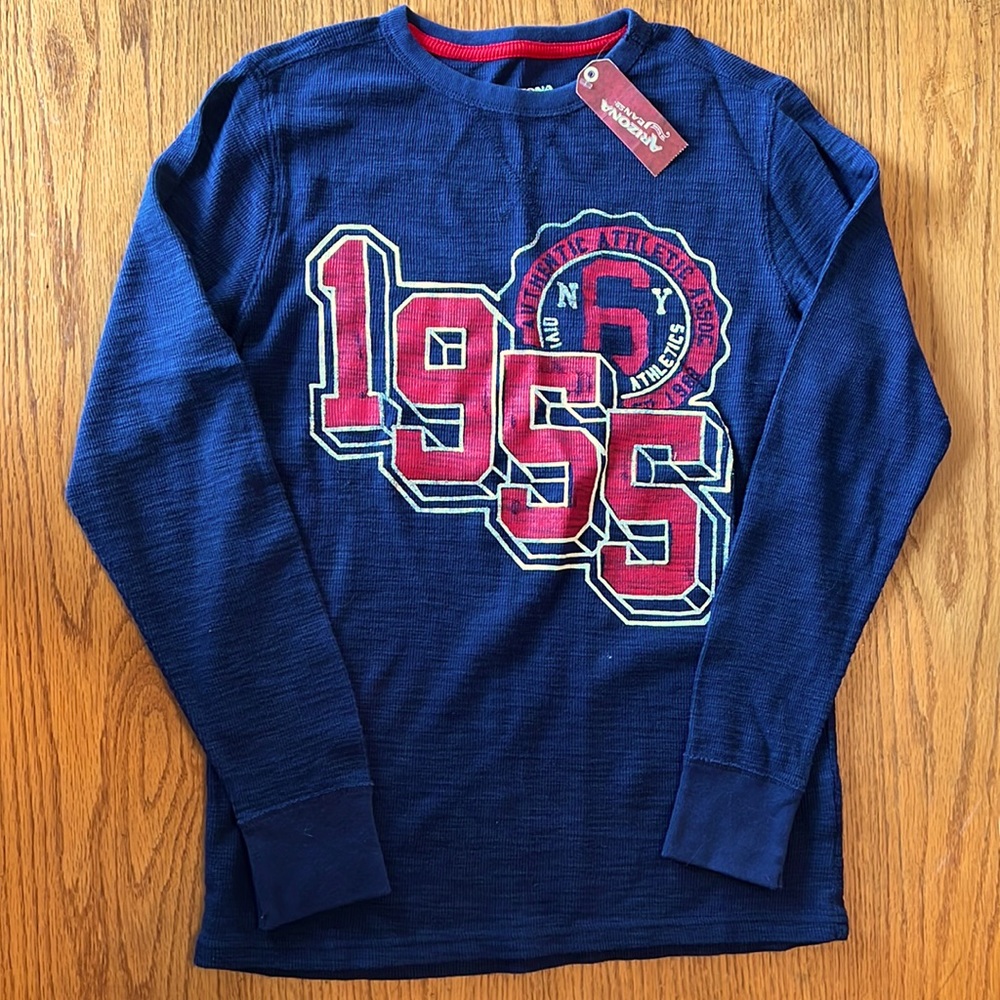 Arizona Jean Co. Boys XL (14-16). Navy Stone NWT. Long sleeve
